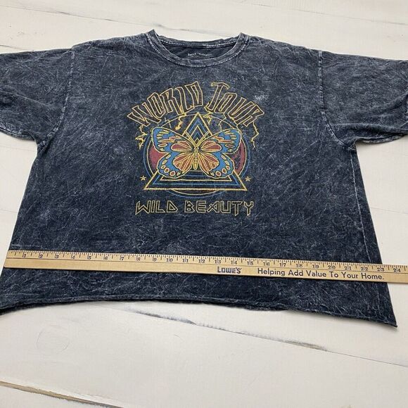 Just 'Cause World Tour Wild Beauty Acid Wash Graphic Band T-Shirt Size Large - Picture 9 of 13
